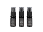 Three Riaan brand diffuser spray bottles on a white background