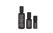 Set of Riaan Silk Saffron Noir fragrance oil bottles on a white background