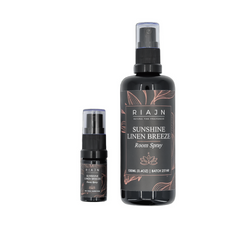 Two RIAJN room spray bottles on a white background